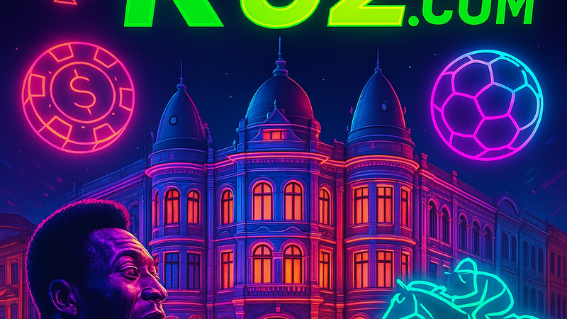 Banner com um ponto de interrogação sobre um campo de futebol estilizado